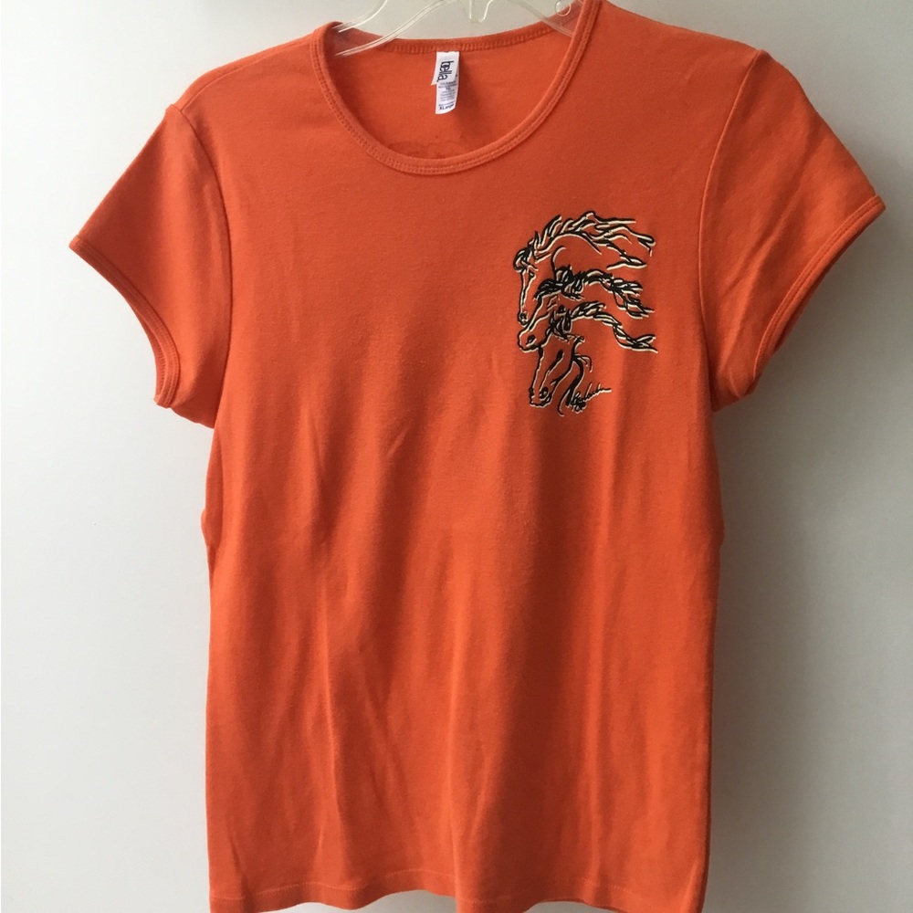 Orange Animals to Wear Horses Graphic Tee